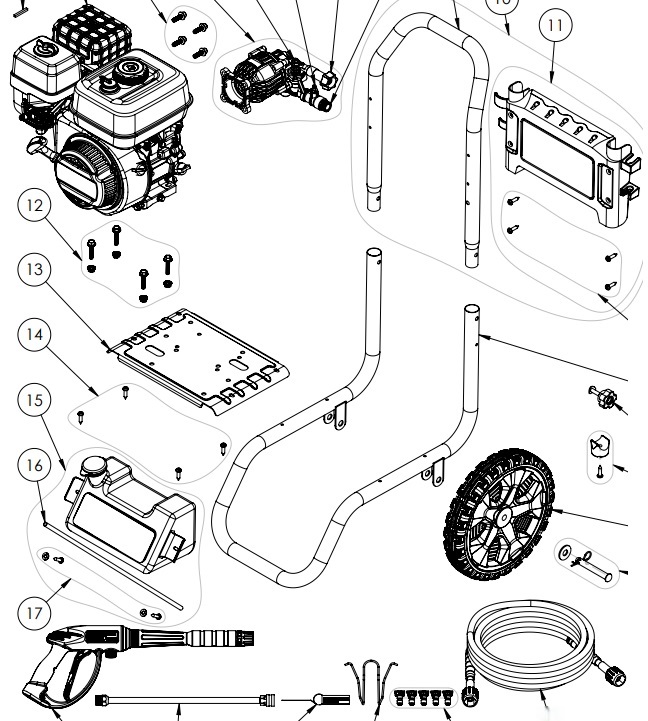 Craftsman 3100 psi Pressure Washer CMXGWFN061317 Parts manual